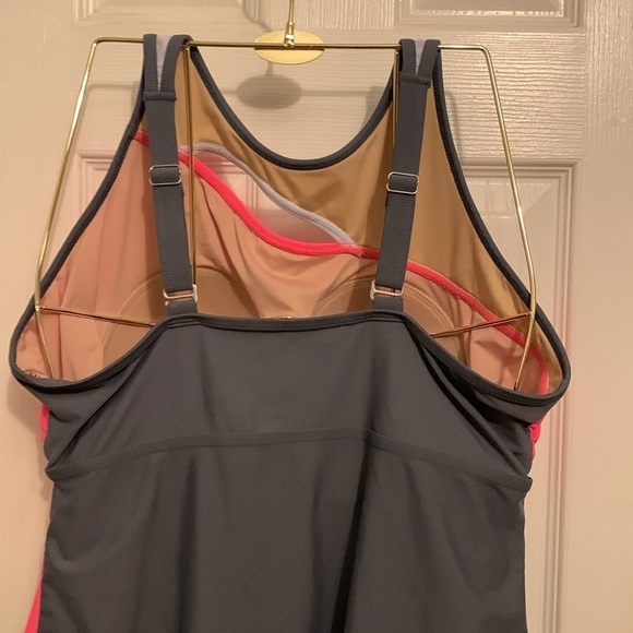 Free Country Orange & Gray Bathing Suit Top Size XL - Picture 4 of 8